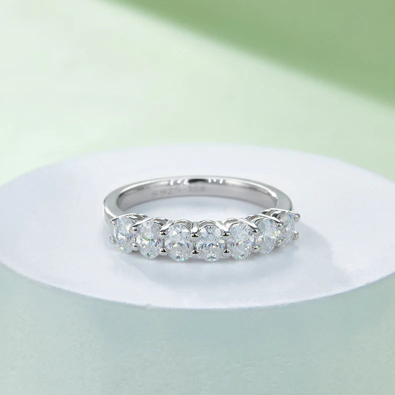 Oval Diamond Stack Ring