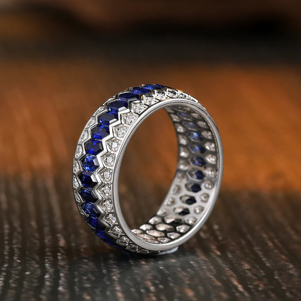 Round the World in Aqua Eternity Band