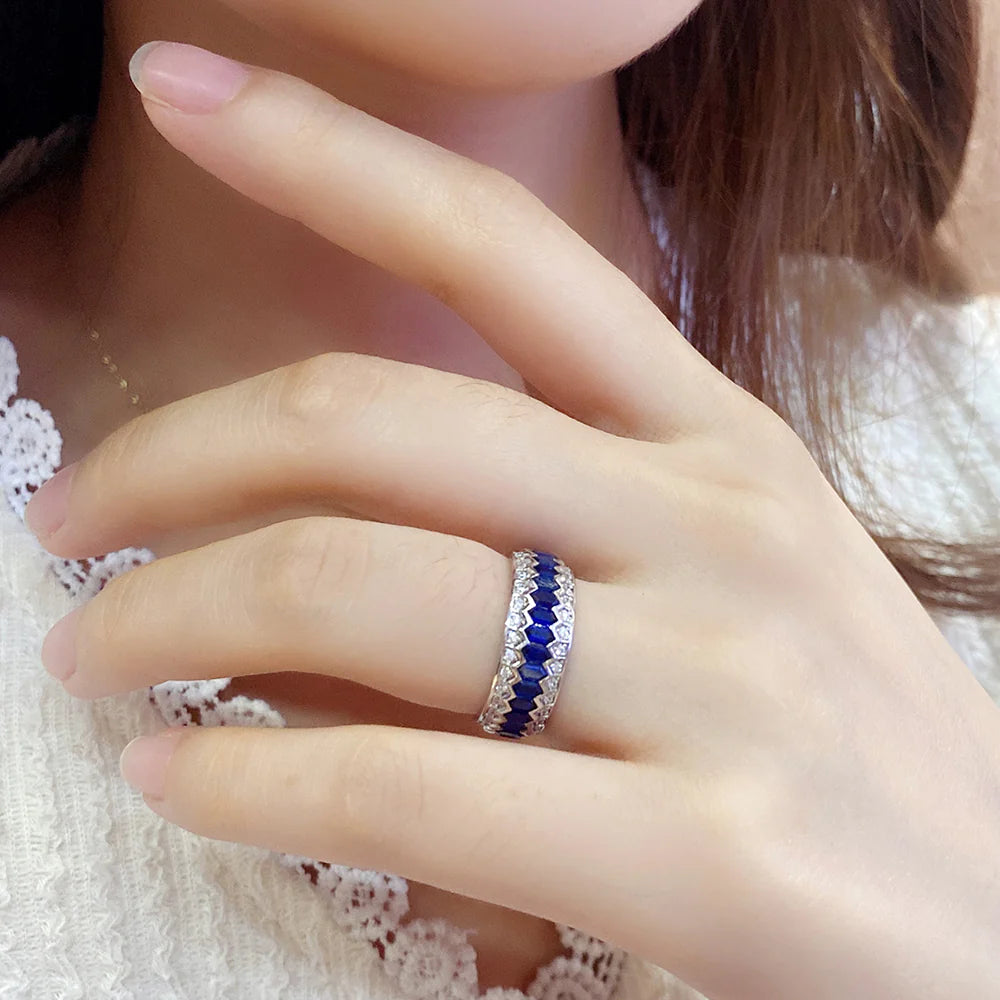Round the World in Aqua Eternity Band