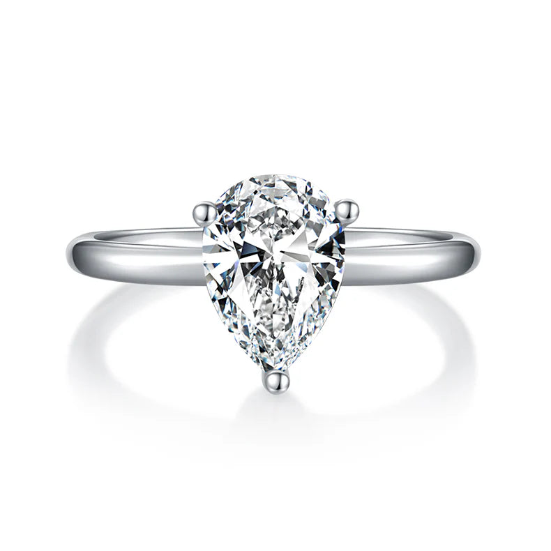 Classic Pear Shape Cut Diamond Ring